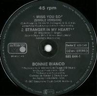 Bonnie Bianco - Miss You So
